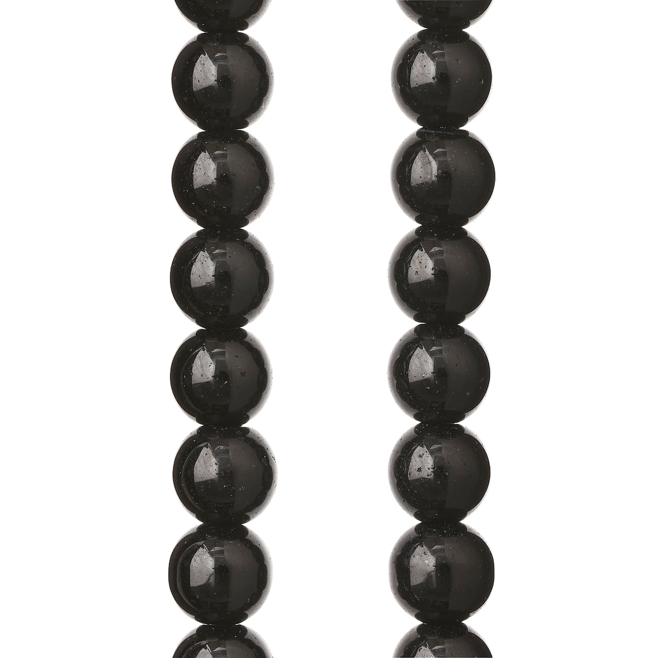 12 Pack: Black Glass Round Beads, 8mm by Bead Landing™